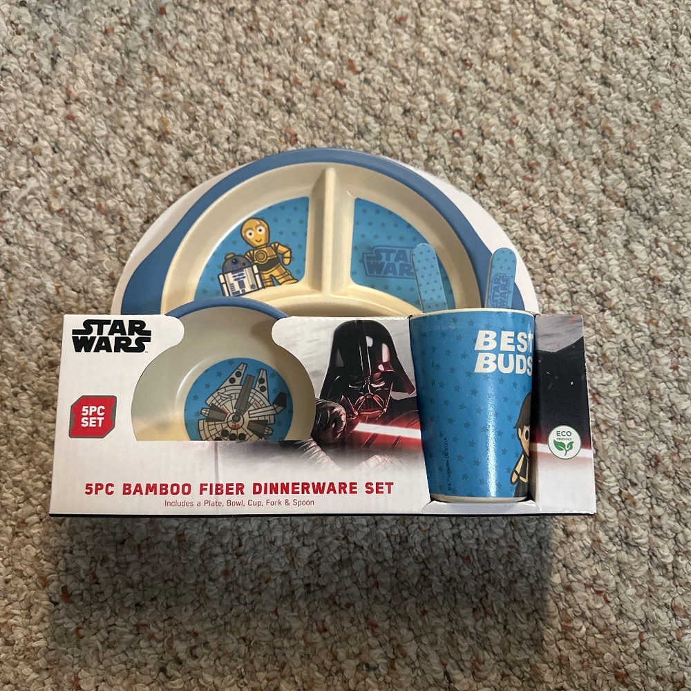 Star Wars 5pc Bamboo Fiber Kids Dinnerware Set